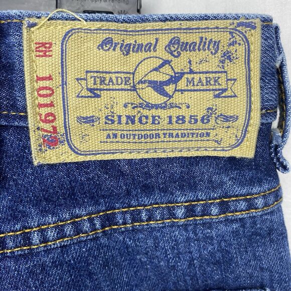 RED HEAD Jeans Relaxed Fit Straight Leg Denim Workwear Classic Mens 36x32 Blue - Picture 7 of 9